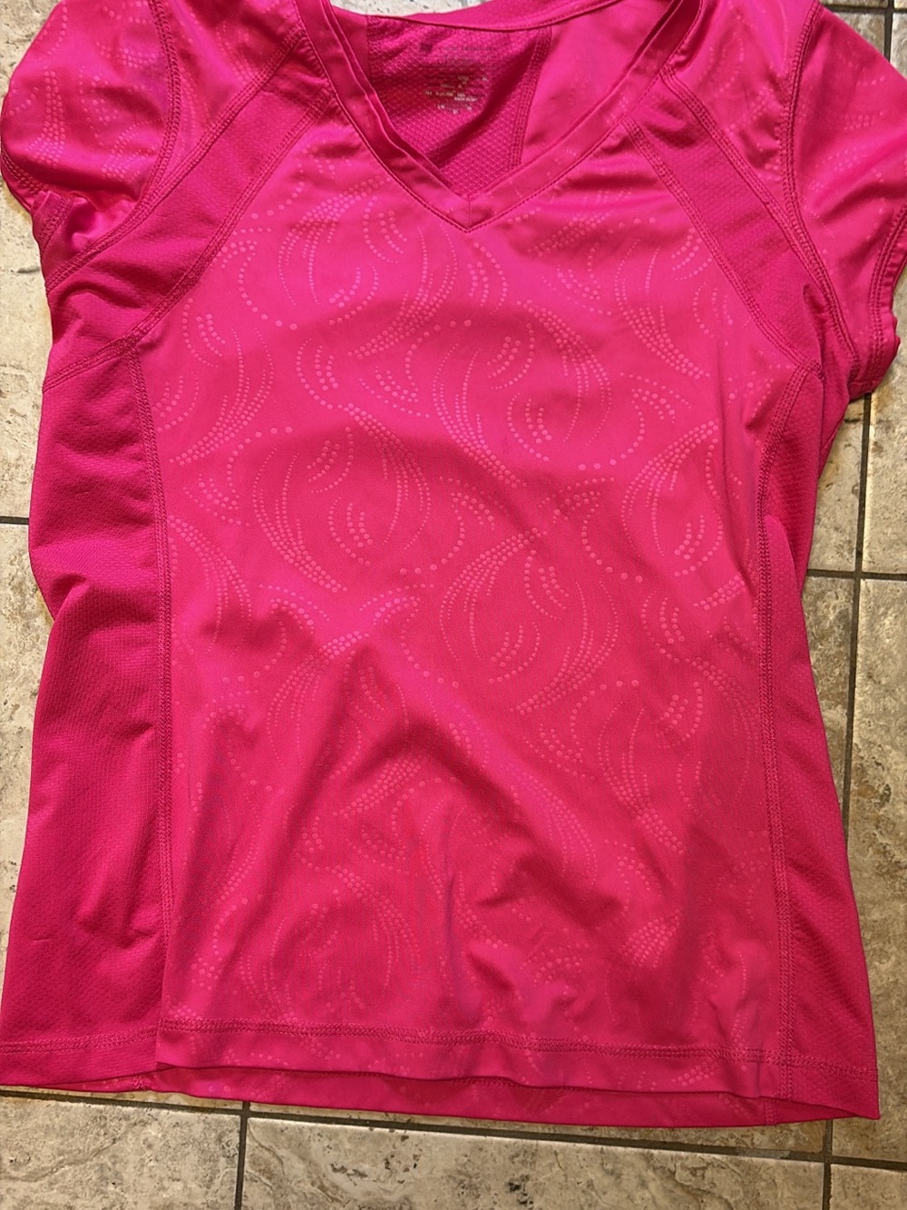 Women’s V-Neck Short Sleeve Active Top - Hot Pink